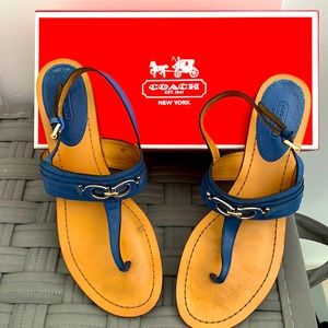 Coach Blue Sandals Size 11